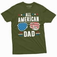 thumbnail image 5 of Men's Father's Day 4th of July All American dad T-shirt Patriotic USA American father Daddy Gift Tee (Large Navy Blue), 5 of 7