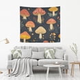 thumbnail image 2 of Yayeee Tapestry Wall Hanging for Bedroom 90" x 60" Living Room Home Wall Art Decor, Black Mushroom Pattern, 2 of 7