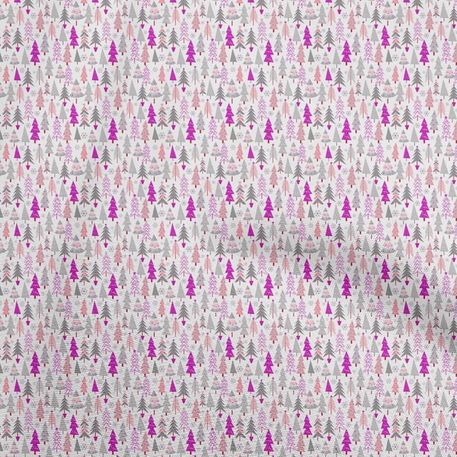 oneOone Georgette Viscose Fuschia Pink Fabric Tree Sewing Craft Projects Fabric Prints By Yard 42 Inch Wide