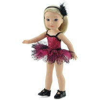 Emily Rose Doll Clothes 5 Piece 14 Inch Fashion Doll Jazz Ballet Outfit, Includes Real Tap Shoes