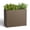 Brown, variant on GONICHA Outdoor Planter Box with Removable Drip Tray, All-Weather Large Rectangular Planter for Outdoor or Indoor,Black