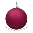 thumbnail image 2 of Vickerman N593070DG Boule de Noël 12 Po. Fuchsia Pailletée avec Capuchon Percé, 2 of 3