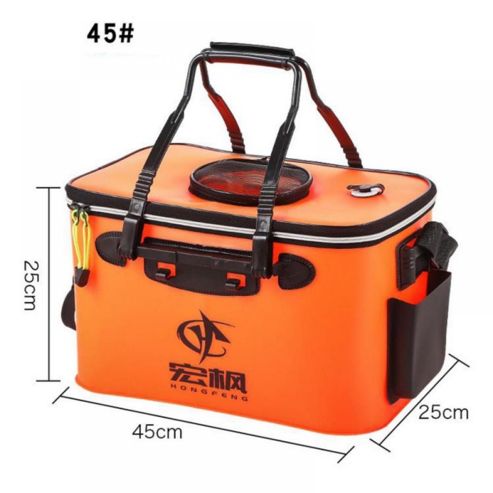 Fishing Bucket, Foldable Fish Bucket, Live Fish Container MultiFunctional Fish Live Lures