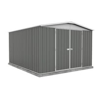 Absco Regent 10' x 12' Metal Garden Storage Shed - Woodland Gray