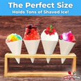 thumbnail image 2 of LEEYNEER 60pcs Paper Cone Cups Thicken Cone Cups Disposable Cone Paper Cups Shaved Ice Cups for Shaved Ice  Slushies Water Cooler Dispenser, 2 of 6