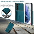 thumbnail image 7 of SaniMore Case for Samsung Galaxy A54 5G 6.6" 2023, PU Leather Case Detachable Magnetic Zipper Wallet Card Slots Kickstand Wireless Charging Anti-drop Shockproof 360° Protection Cover, Blue, 7 of 7