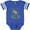 Football Blue and White, variant on Vintage Adventure is Calling and I Must Go with Moose Boys or Girls Baby Bodysuit