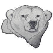 Polar Bear Embroidered Patch 7.9"x 7.2" FREE USA SHIPPING