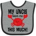 thumbnail image 3 of Inktastic Uncle Loves Me Childs Crab Boys or Girls Baby Bib, 3 of 4