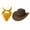 Yellow, variant on Yruioon Kids Western Cowboy Accessory Bandanna Scarf with Hat Outfits Cosplay Fancy Party Dress Up Navy Blue One Size