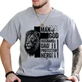 thumbnail image 4 of Man of Faith Graphic T-Shirt – Lion Print Christian Dad Tee, Inspirational Shirt for Men, Father's Day Gift, Husband or Dad Present, 4 of 7