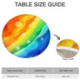 thumbnail image 6 of Rainbow Tie Dye Wave Pattern Round Fitted Tablecloth with Elastic Edge,Dining Table Cover Waterproof,Outdoor Round Tablecloth for Camping,Dining,Indoor and Outdoor, 6 of 7