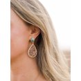 thumbnail image 4 of The Pioneer Woman Gold-Tone Semi-Precious Inset Chandelier and Teardrop Earring Set, 4 of 8