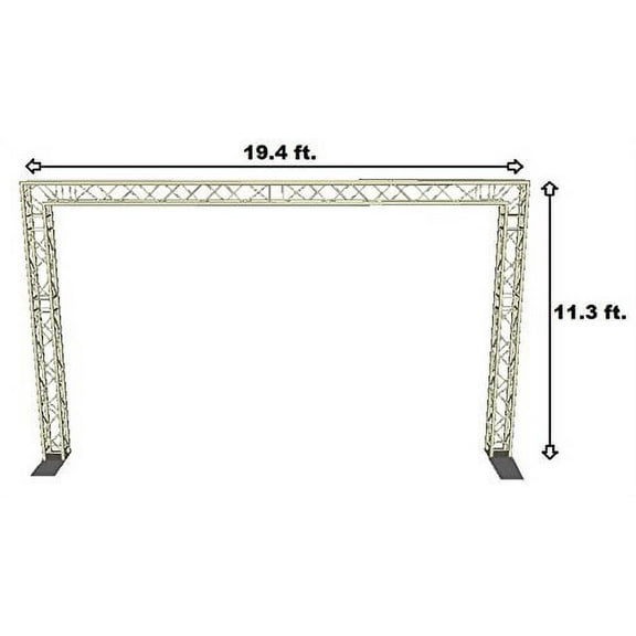 Complete 19ft Square Aluminum Arch Truss Goal Post Lighting System DJ Lights Speakers