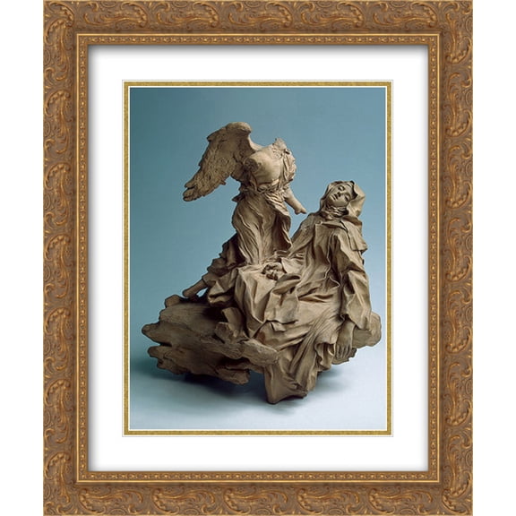 Gian Lorenzo Bernini 2x Matted 20x24 Gold Ornate Framed Art Print 'The Ecstasy of St. Teresa'