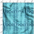thumbnail image 2 of Soimoi Blue polyester Crepe Fabric Leaf Floral Print Fabric by the Yard 42 Inch Wide, 2 of 6