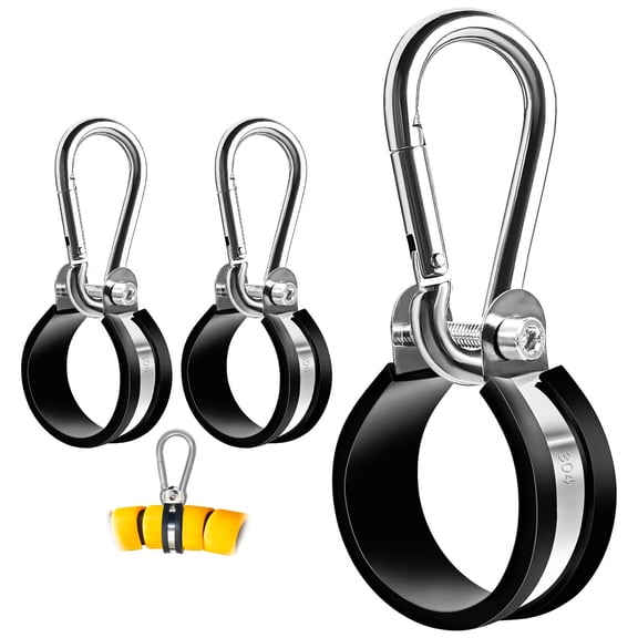 3 PACK Hanger Bracket Mounting Assembly,Airpower Line Clamp Stainless Steel 3 in 1 Air Hose Lines for semi-Truck Tractor Trailers