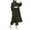 Green, variant on Elegant Women's Long Sleeve Button Down Abaya Casual Dress Dubai Fashion