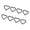 Black, variant on Stylish Plastic Heart Car Decoration Removable Vehicle Sticker for Long Trip