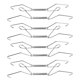 thumbnail image 1 of MERRYHAPY 4Ud Soportes Para Platos Decorativos De Pared En Plateado Con Alta Capacidad, 1 of 7