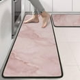 thumbnail image 2 of Kitchen Rugs Sets Of 2,Pink Marble Pattern Anti Fatigue Kitchen Mat Rugs Non Slip Washable,Decorative Kitchen Floor Mats for Kitchen,Sink,Laundry,17"x47"+17"x47", 2 of 5