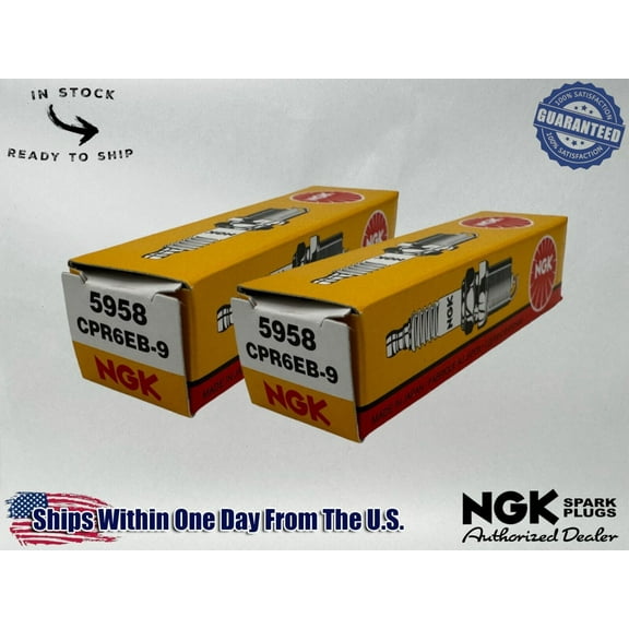 NGK Genuine OEM Authentic Spark Plugs CPR6EB9 - 2 PACK