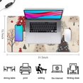 thumbnail image 5 of Long Mouse Pads for Desk,Beige Christmas Tree Pattern Desk Mats on Top Of Desks, Desk Mouse Pad Extra Large with 3mm Non-Slip Base and Stitched Edge for Gaming,Office,Work,Home 31.5x15.7in, 5 of 5