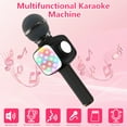 thumbnail image 5 of Syenll Karaoke Microphone, 6-in-1 Wireless Microphone for Kids, Mic Speaker Birthday Gifts Toys for Girls Boys (Black), 5 of 9