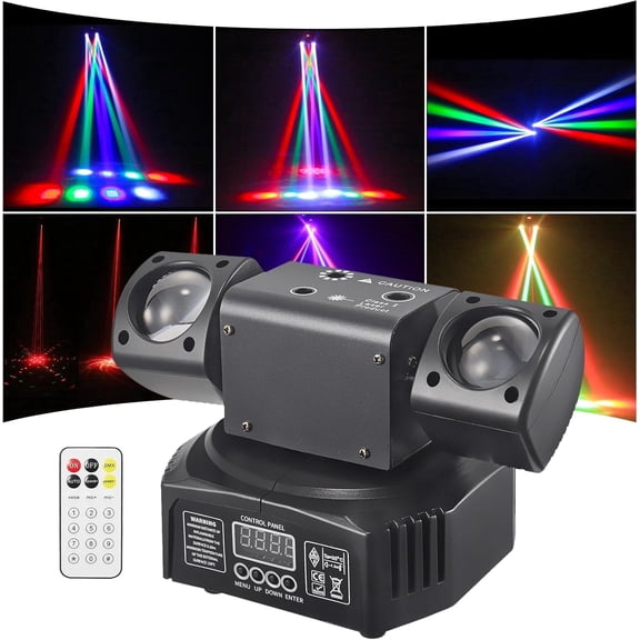 3-in-1 Laser Stage Light, Disco Light, 180°/540° Rotation Angle, Supports DMX512 and Sound-Activated Rotating Beam, Suitable for Stage Discos, Weddings, Concert Halls, KTV Bars