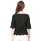 thumbnail image 5 of Blusa Bordado Cuello Redondo Codo De Para Mujer Mangas Negro XL, 5 of 6