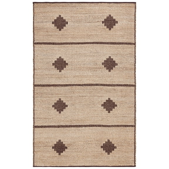 SAFAVIEH Natural Fiber Kagan Geometric Area Rug, Natural/Brown, 5' x 8'