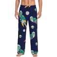 thumbnail image 2 of Kdxio Astronaut Dinosaur and Space Print Men's Sleep Pajama Pant Lounge Pants with Pockets, 2 of 8