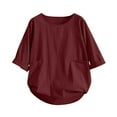 thumbnail image 4 of TYGHBN Women's Basic Crew Neck T Shirt Casual Comfortable Soft Pure Color Tee Top for Daily Wear Outfit with Jeans Skirts Ladies Workout Womens Long Sleeve Cold Gear Short Sleeve Athletic Top Womens, 4 of 8