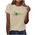 thumbnail image 1 of Mujeres Manga Corta de Verano Tops Impreso Sudadera Casual, Cuello Redondo Blusa Ligera para la Primavera Y el Verano, 1 of 5