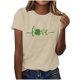 thumbnail image 1 of Mujeres Manga Corta de Verano Tops Impreso Sudadera Casual, Cuello Redondo Blusa Ligera para la Primavera Y el Verano, 1 of 5