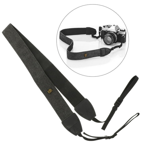 Tineasur Adjustable Grey Camera Shoulder Strap Soft Cotton Material for Home Photography