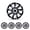 White Lacquer & Black Lacquer(5084-BW), variant on (4 Pack)16" Silver & Black Hub Caps Universal Wheel Rim Cover Exterior Accessories Snap on Car Truck SUV,PP Material