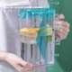 thumbnail image 5 of Hervidor de agua fría para refrigerador | Jarra grande de 2,2 L con tapa y pico vertedor | Recipiente de plástico transparente para jugo y té helado para cocina, fiestas o bares | Apto para, 5 of 9