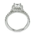 thumbnail image 3 of 2 ct Princess Cut Halo Diamond Engagement Ring Wedding Set 14k White Gold, 3 of 3