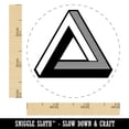thumbnail image 2 of Infinite Penrose Triangle Tribar Optical Illusion Self-Inking Rubber Stamp Ink Stamper - Fuchsia Ink - Small 3/4 Inch, 2 of 7