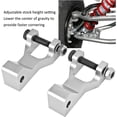 thumbnail image 3 of HUGFEGWE ATV Front Lowering Kit, 2PCS 3.5in Drop Aluminum Alloy Adjustable ATV Front Lowering Kit Replacement for Raptor 660 660R YFM660R 2001\u20112005(Silver) CJB91-35038, 3 of 9