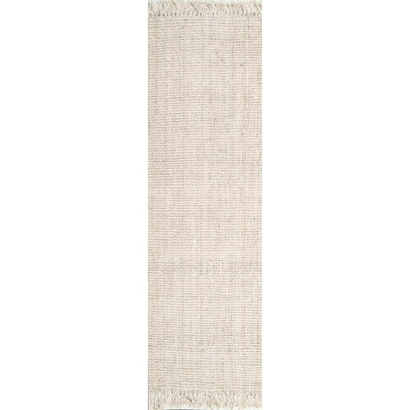 Natura Chunky Loop Jute Off-White 3 ft. x 10 ft. Runner Rug