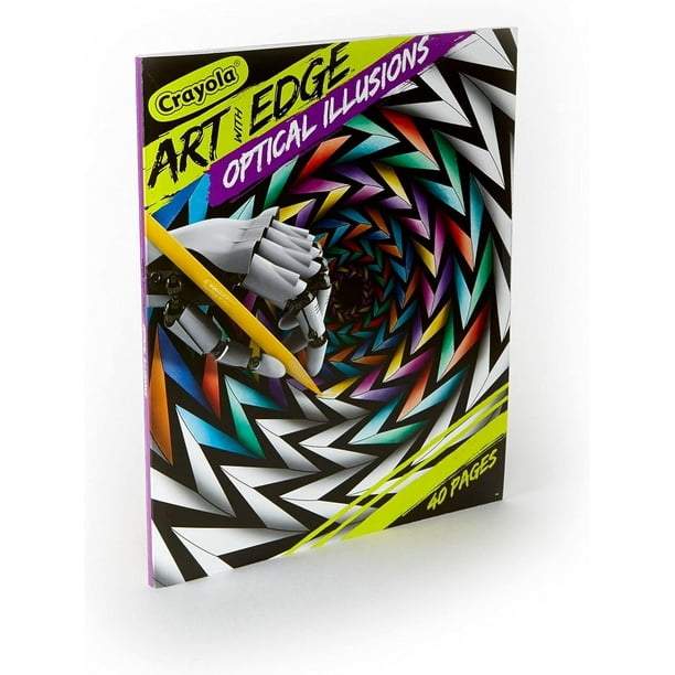 Crayola Art with Edge Optical Illusions Coloring Book, 40 Pages