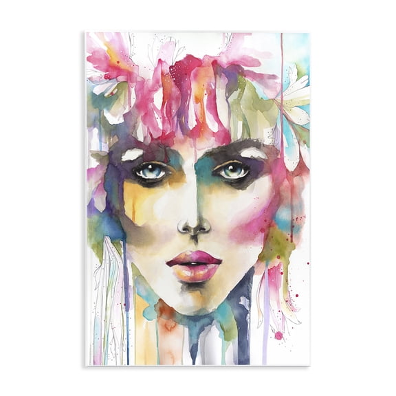 Stupell Industries Bohemian Abstract Female Floral Crown Portrait Wall Plaque Art, 10 x 15, by Elisaveta Stoilova