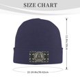 thumbnail image 3 of XMXT Winter Casual Beanie Hats for Men Women, Pyramid with Eyes Illustration Unisex Adult Cap Warm Daily Knit Hat Skull Caps, Navy Blue, 3 of 9