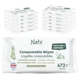 thumbnail image 1 of Naty Baby Wet Wipes Aloe | Natural, Unscented, 98% Purified Water for Sensitive Skin | Plant-Based & Fragrance-Free | Plastic-Free & Compostable | Diaper Wipes for Newborns | 672 Count (12 Pac, 1 of 6