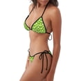 thumbnail image 5 of Salouo Daisies Flowers Pattern Women's Sexy Bikini Set,String Two Piece Swimsuit V Neck Swimwear Self Tie Spaghetti Straps Bathing Suits -Large, 5 of 6