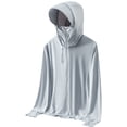 thumbnail image 5 of Ropa de protección solar de verano de seda de hielo para mujer, protección UV, fina, transpirable, ala grande, ropa de protección solar desmontable para hombres YC242, 5 of 5