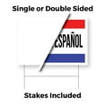 thumbnail image 3 of Se Habla Español Yard Sign 10 Pack of 12 Inch x 16 Inch Single Sided Weatherproof Heavy-Duty Plastic with Stake | Spanish Language Assistance, Professional Signage, Clear Display | Made, 3 of 7