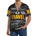 thumbnail image 3 of Easygdp Travel Men's Casual Short-sleeved Shirt with Pocket and Button Suitable for Beach Vacation Leisure - XX-Large, 3 of 7